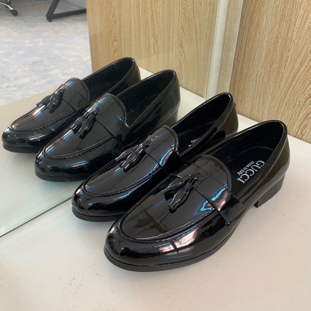 GIÀY LƯỜI DA BÓNG CHUÔNG Ô TRẺ TRUNG CÁ TÍNH