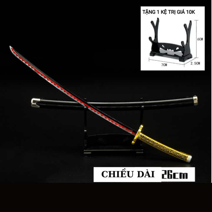 Mô hình kiếm Tsugikuni Yoriichi - Mô hình kiếm Kimetsu no Yaiba tặng giá đỡ 2 tầng / Mô hình kiềm katana, kiếm nhật.