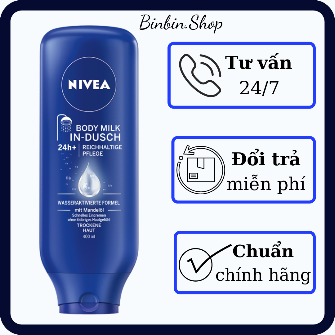Kem xả tắm dưỡng thể Nivea 400ml