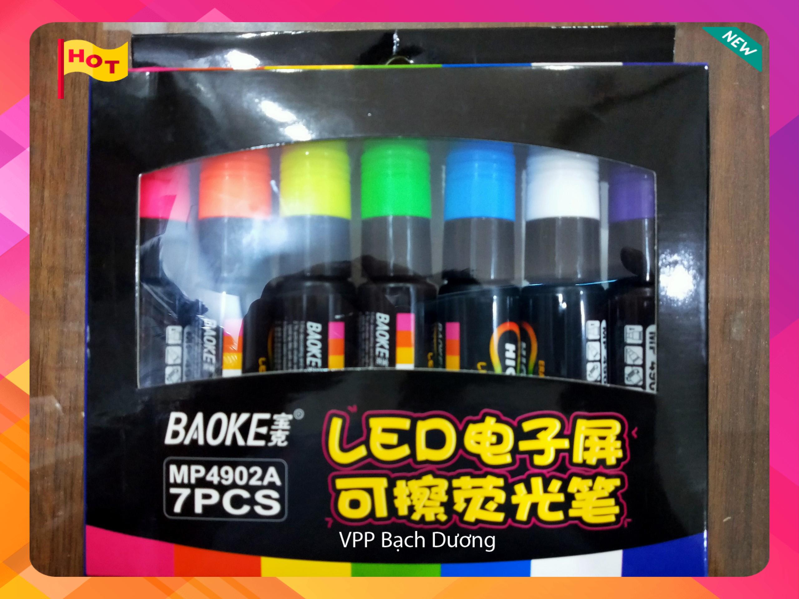Bút viết bảng đèn led - hộp/7 màu