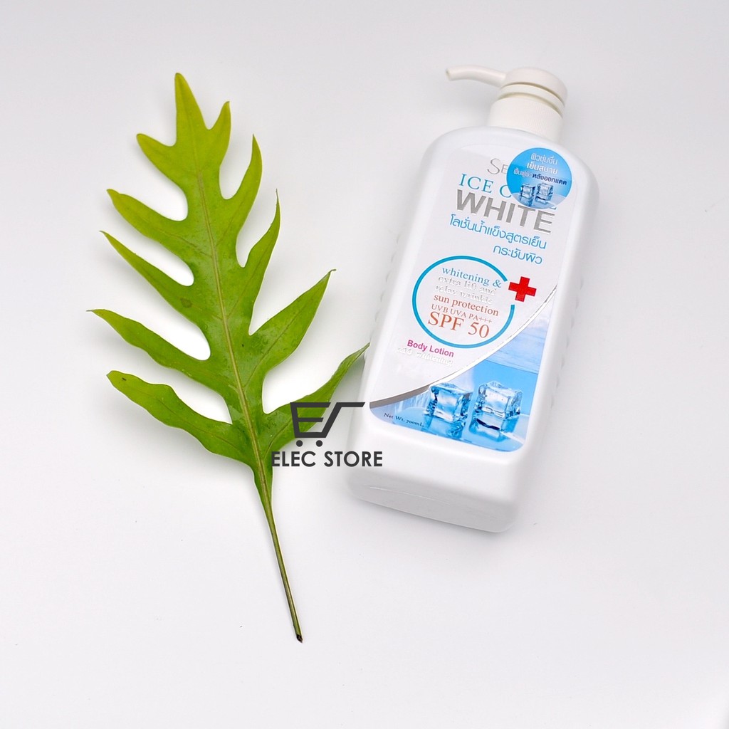 Sữa dưỡng thể Ice Cool White 10X Whitening Chống nắng SPF50 700ml Thái Lan