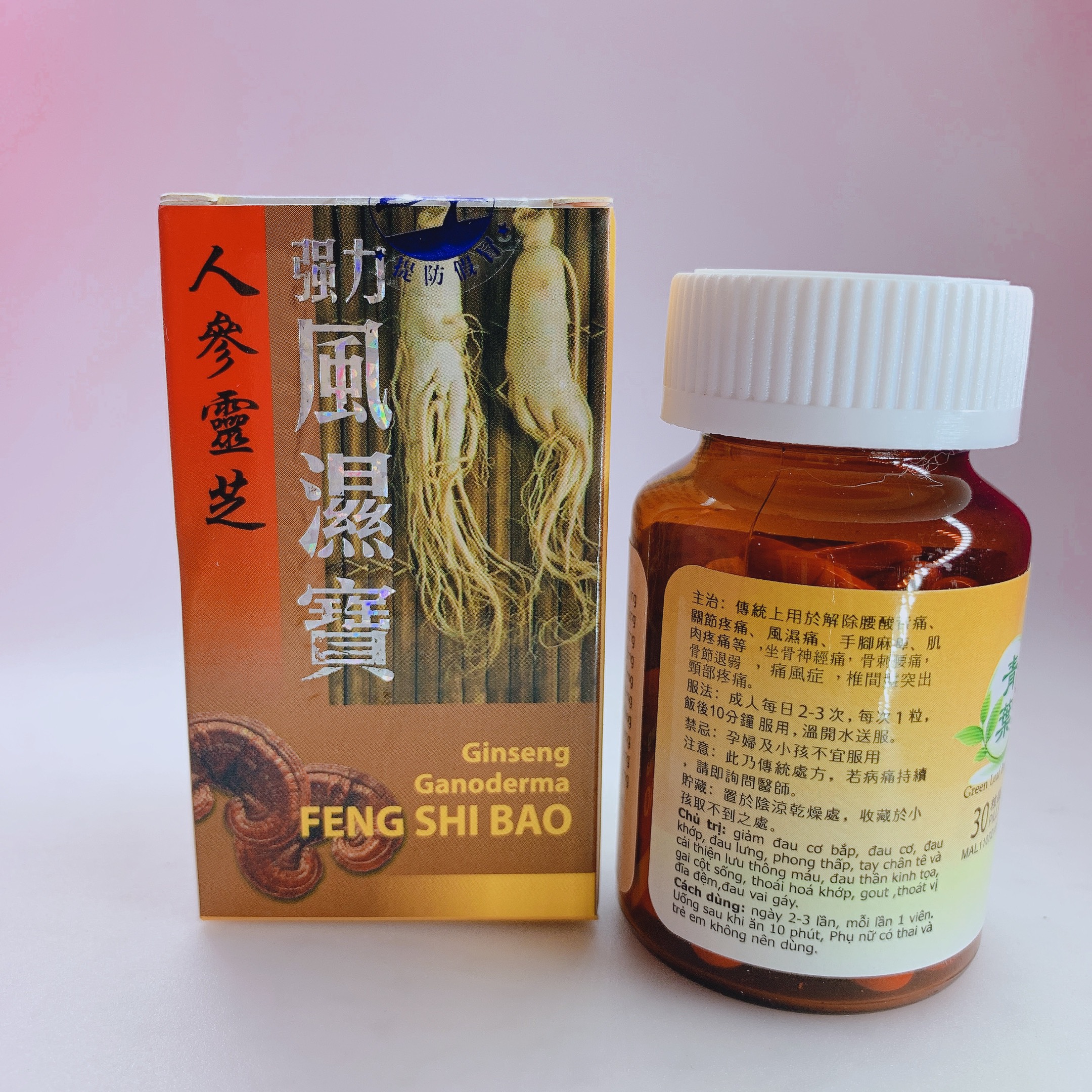 Nhân sâm linh chi cường lực phong thấp bảo 30 viên loại 1– xịn hộp vỏ sáng hỗ trợ viêm khớp