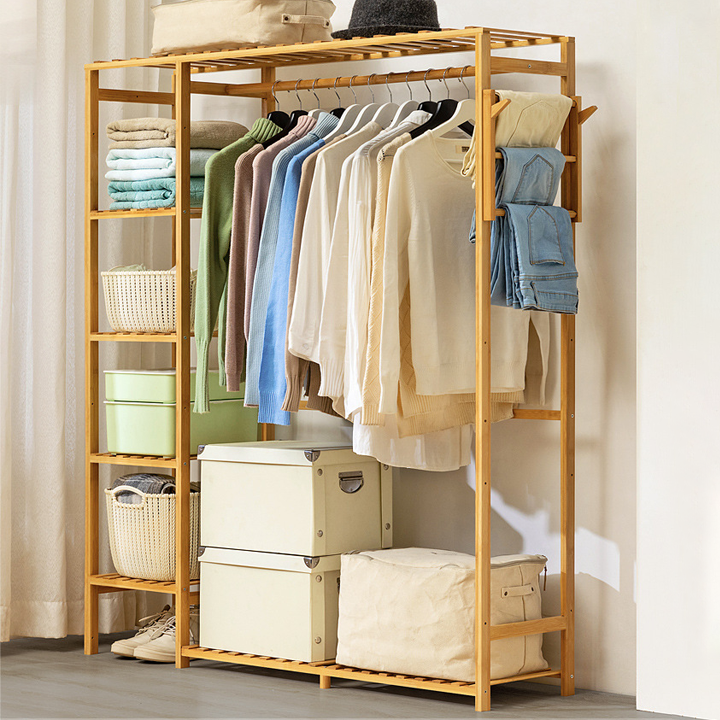 Tủ treo quần áo gỗ tre đủ size, gỗ tre tự nhiên thân thiện môi trường, phủ bóng chống mỗi mọt, ẩm mốc