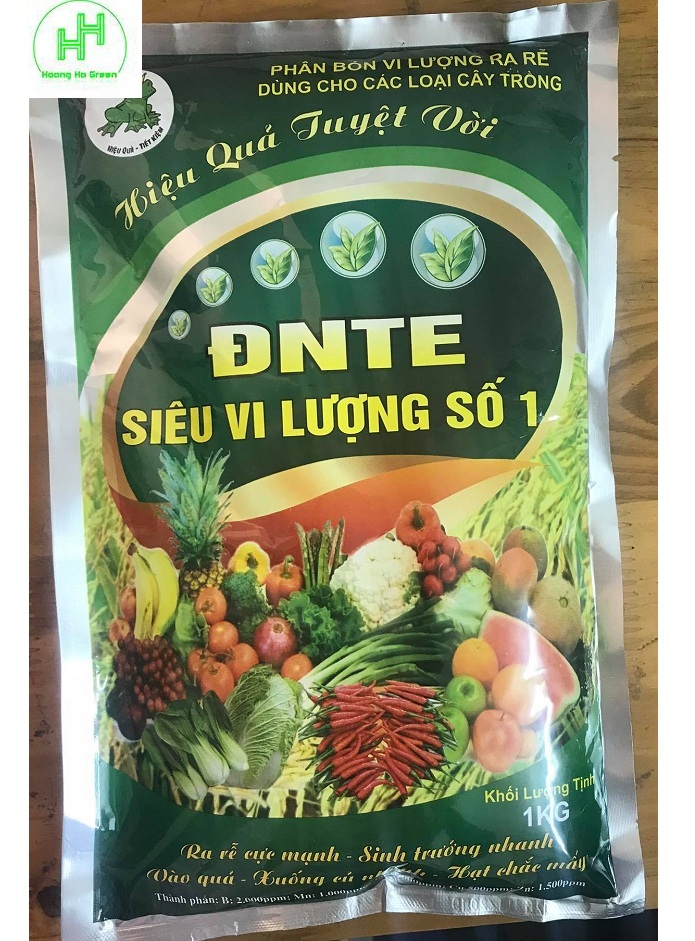 ĐNTE Siêu Vi Lượng Số 1-Phân Bón Vi Lượng Ra Rễ Dùng Cho Các Loại Cây Trồng, Siêu Ra Rễ Cực Mạnh - Sinh Trưởng Nhanh, Vào Quả - Xuống Củ Nhanh - Hạt Chắc Mẩy, Khối Lượng 1Kg,