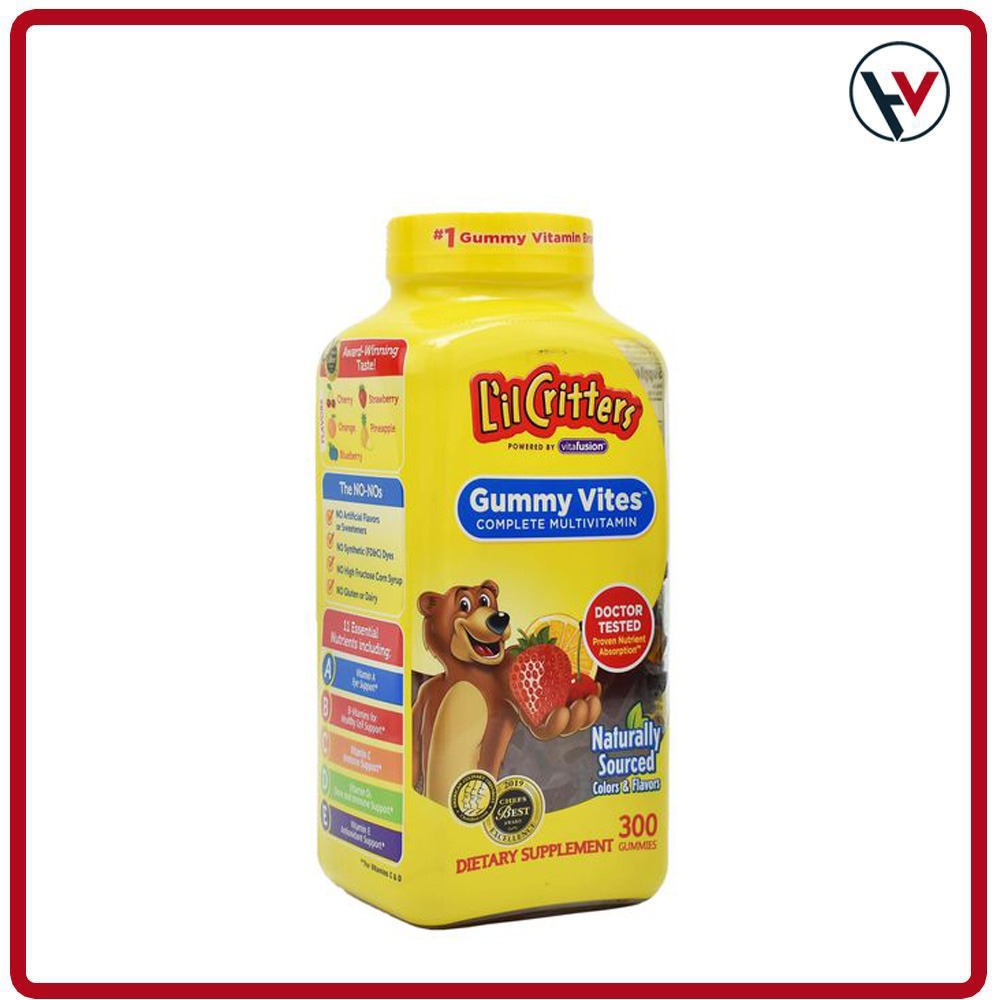 [Date 2025] Kẹo Dẻo Vitamin L'il Critters Gummy Vites 300 Viên Mỹ