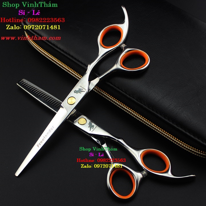 Bộ 2 kéo cắt tỉa tóc Nhật Bản Freelander VTF