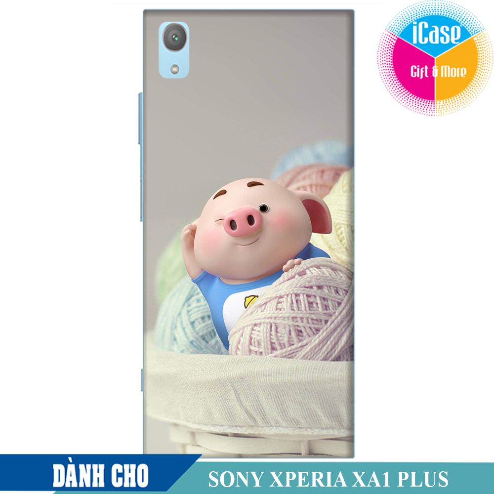 [HCM]Ốp lưng nhựa dẻo dành cho Sony Xperia XA1 Plus in hình Heo Con Đèn Đêm