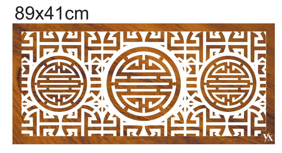 Tấm dán chắn ám khói chữ Thọ kích thước 41x89cm
