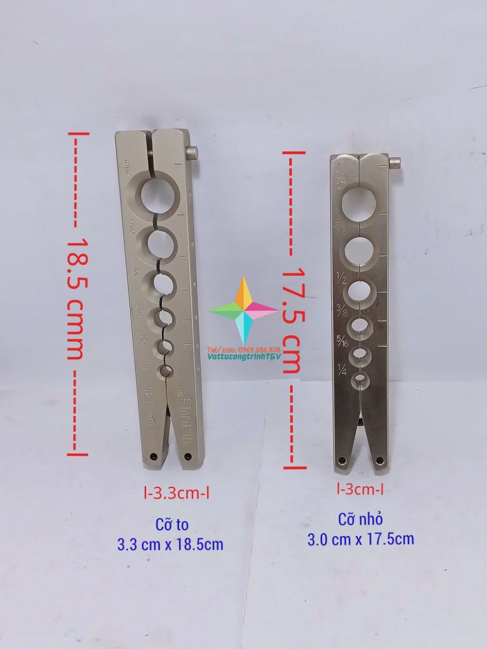 Kẹp loe ống đồng vfb-i cỡ 3cm x 17.5cm /3.3cm x 18.5cm