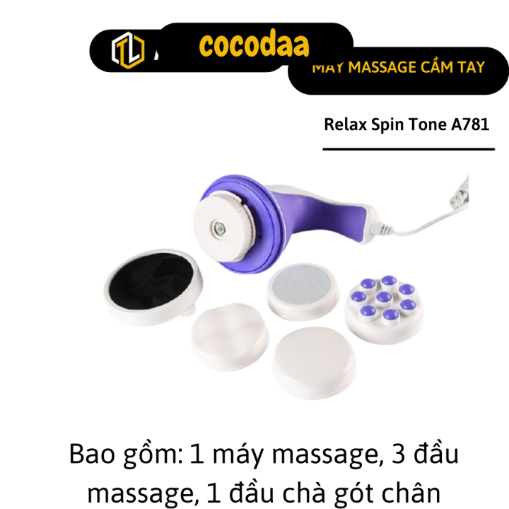 Máy massage cầm tay Relax Spin Tone A781 - Máy massage cầm tay giúp lưu thông tuần hoàn khí huyết thư giãn cơ thể