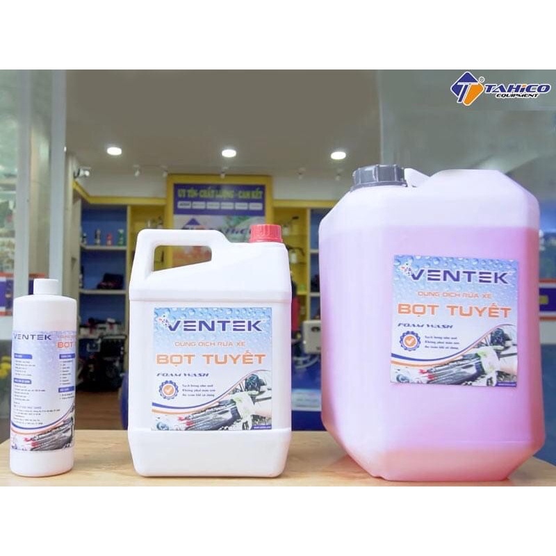 Nước rửa xe bọt tuyết Ventek 1L - dung dịch rửa xe bảo vệ nước sơn - Tahico