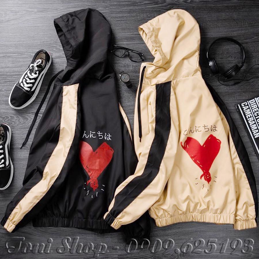 [QN] Áo khoác nữ Áo khoát nữ gió dù 2 lớp chống nắng sweat love hàng bao chất rất hot-A253