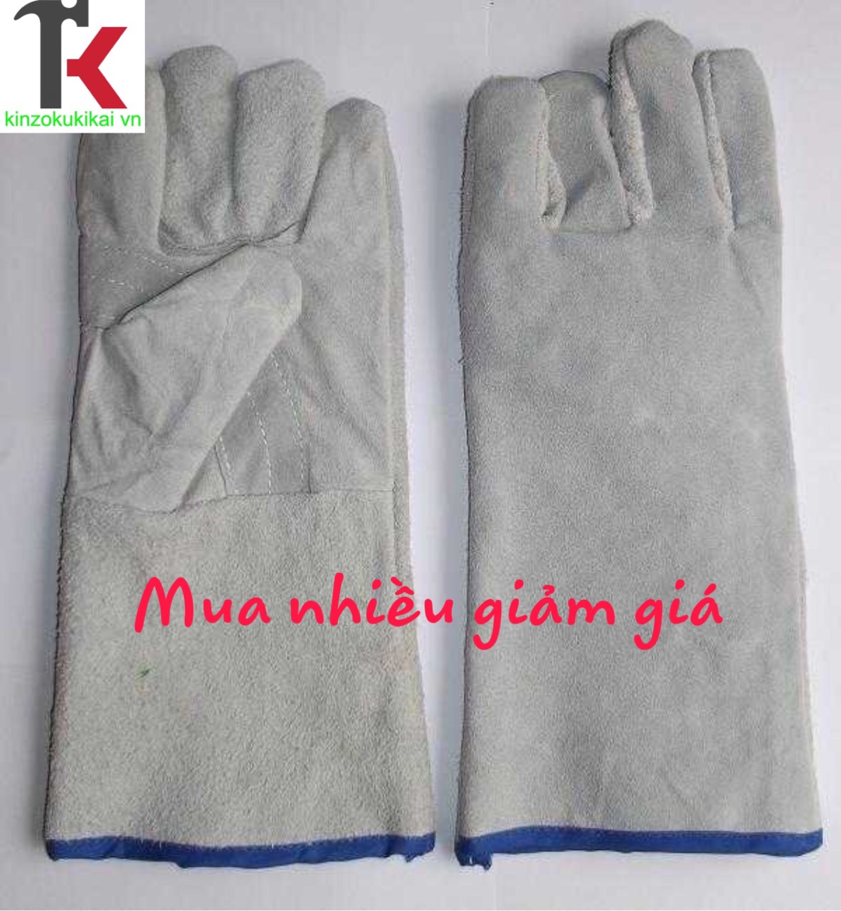 Găng tay da hàn dài 2 lớp