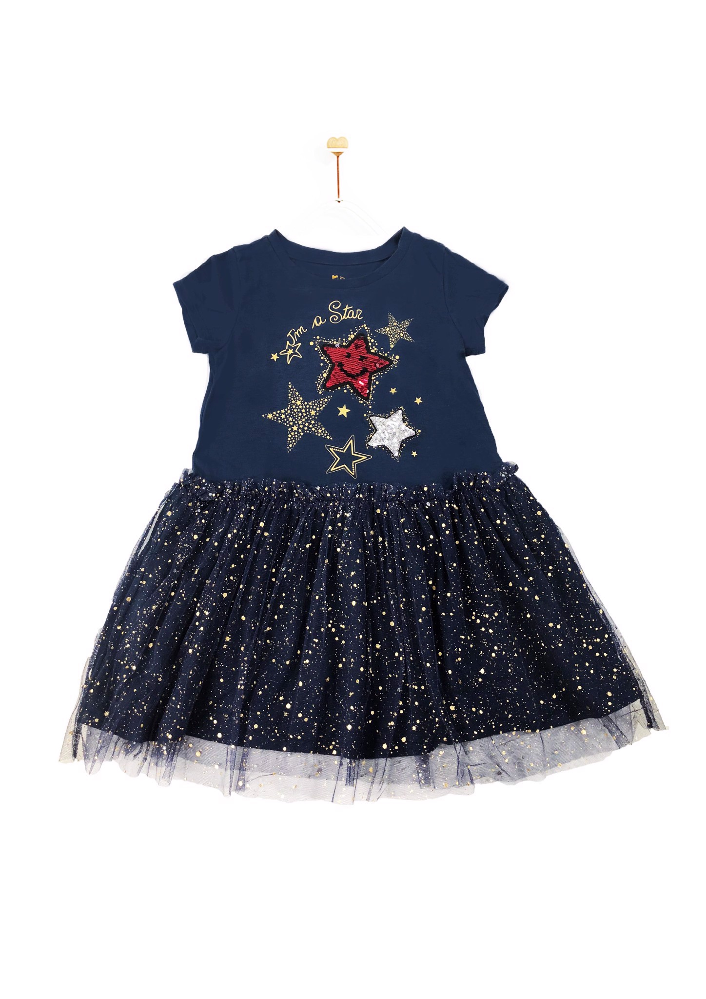 Đầm bé gái MDK Noel họa tiết ngôi sao Twinkle Star