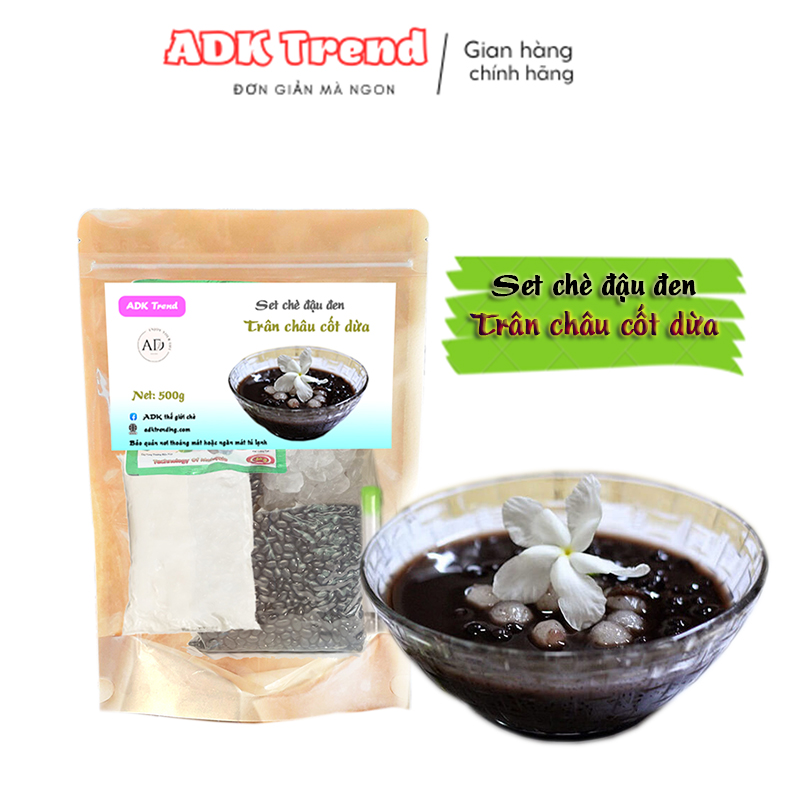 Chè đậu đen bột lọc cốt dừa giải nhiệt thanh mát ngày hè