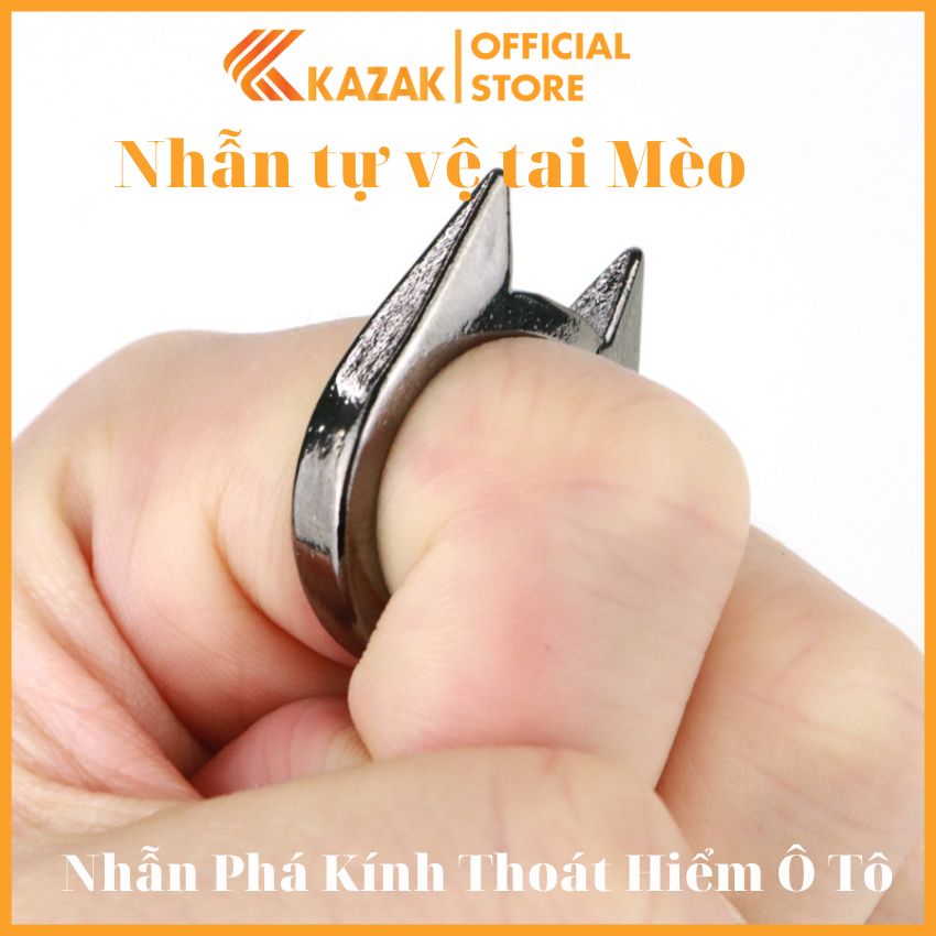 Móc khuyên chìa khoá tai mèo đa năng cute, nhẫn tai mèo cute chất liệu kim loại, bền đẹp hợp thời trang nhẫn tai mèo kazak shop