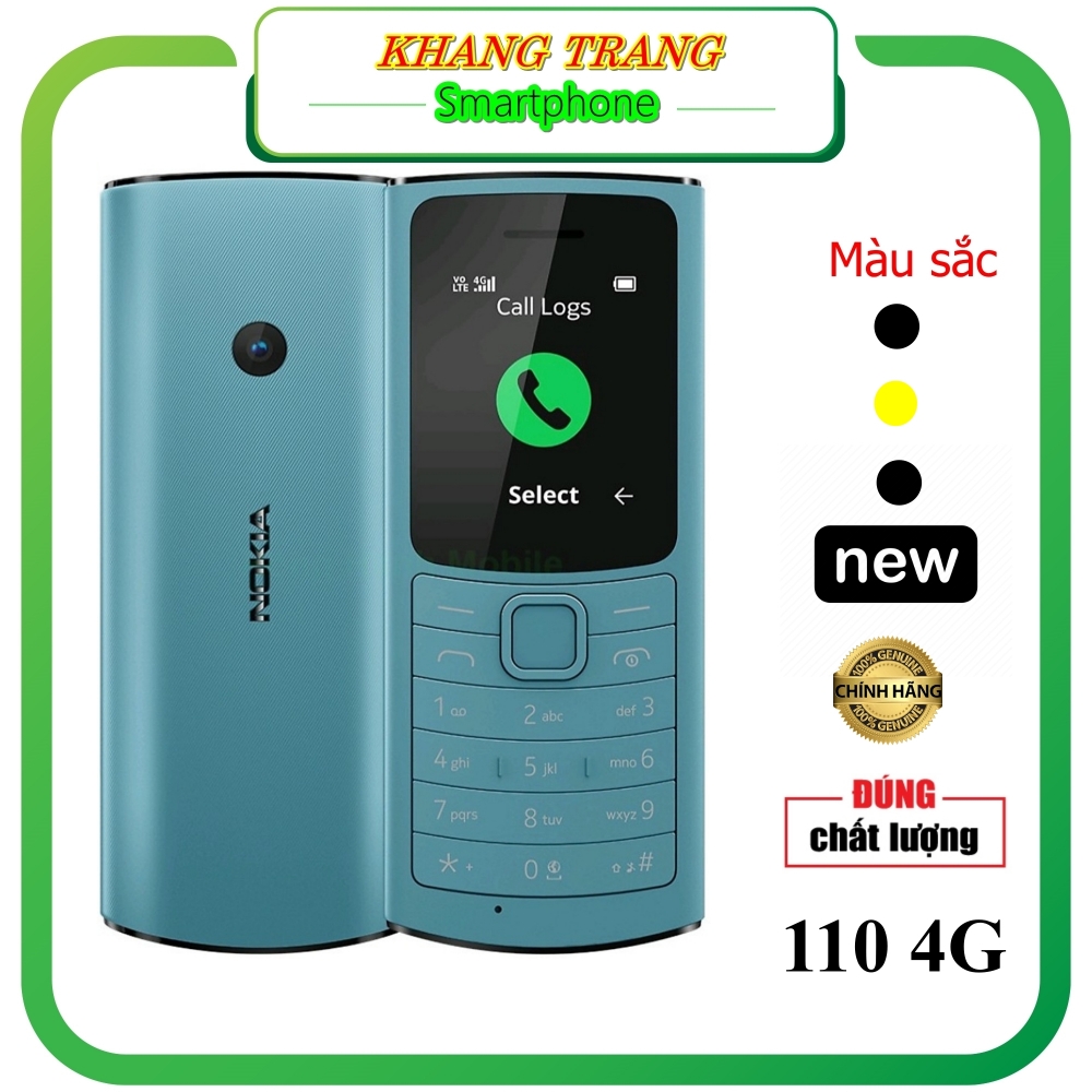 Nokia 110 4G điện thoại nokia 110 công nghệ kết nối 4G, thiết kế mới mẻ sang trọng khangtrang bảo hành 12 tháng