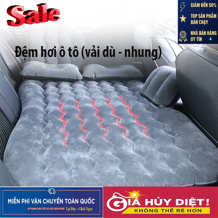 [ XẢ KHO BÁN LỖ ]  Đệm Nệm Hơi Ô Tô Cao Cấp Vải Dù Nhập Khẩu. Đệm Hơi Ô Tô VẢI DÙ Loại Dày, Giá Rẻ, Bền, Đẹp, Sạch ( Tặng Kèm Bơm) Nệm Đa Năng. Nệm hơi xe hơi cao cấp  LỖI 1 ĐỔI 1