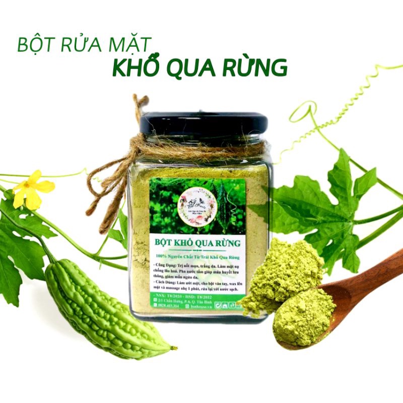 Bột rửa mặt khổ qua rừng handmade nhà bột