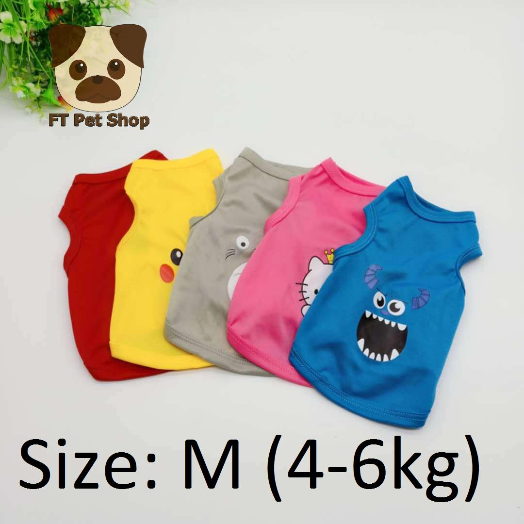 Quần Áo Chó Mèo Áo Hoạt Hình Size M Cho Chó 4 - 6.5Kg