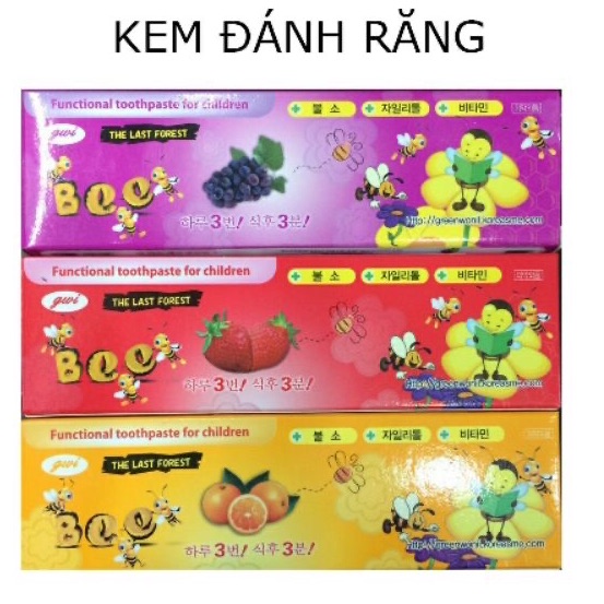 Kem đánh răng cho bé Bee của Hàn Quốc