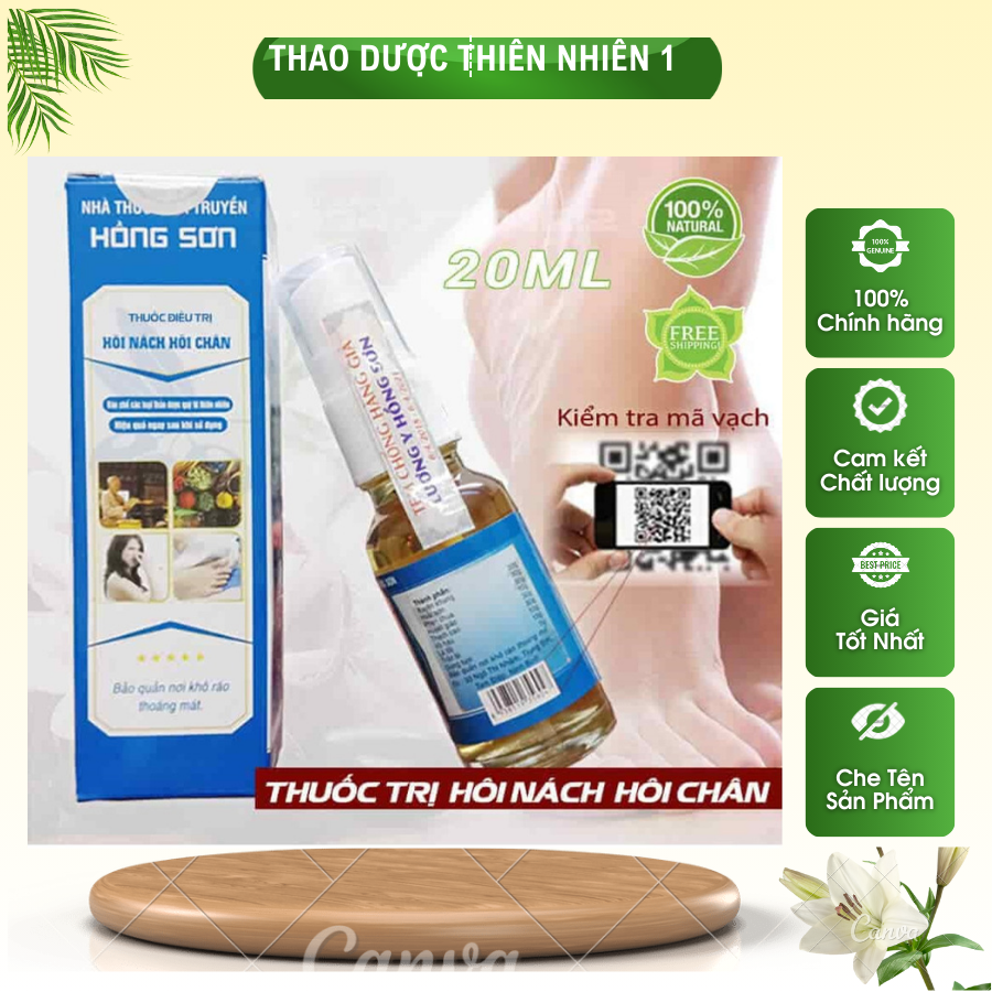 Xịt thảo dược khử mùi hôi nách hôi chân gia truyền Hồng Sơn