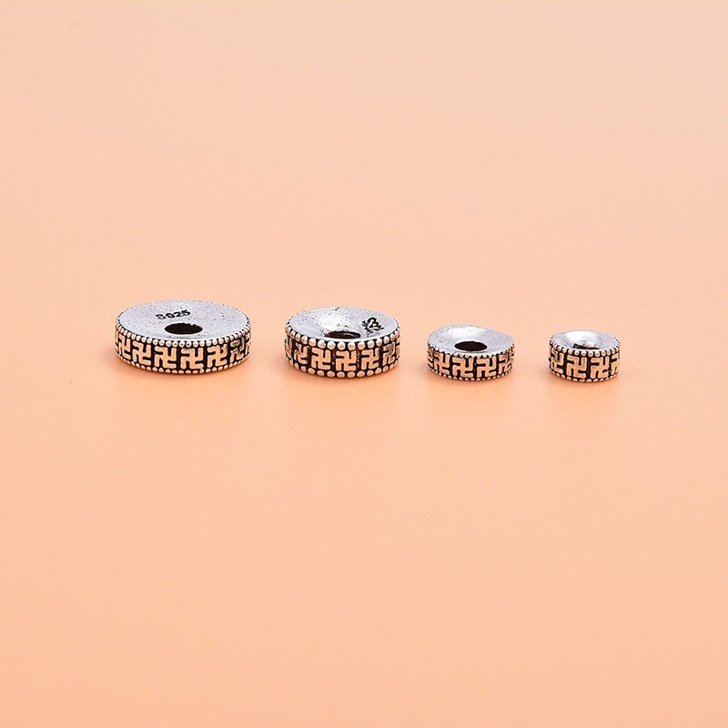 [?FREE SHIP]Charm chặn bạc, chặn chữ vạn bạc - Hàng bạc siêu đẹp loại 1 PH134