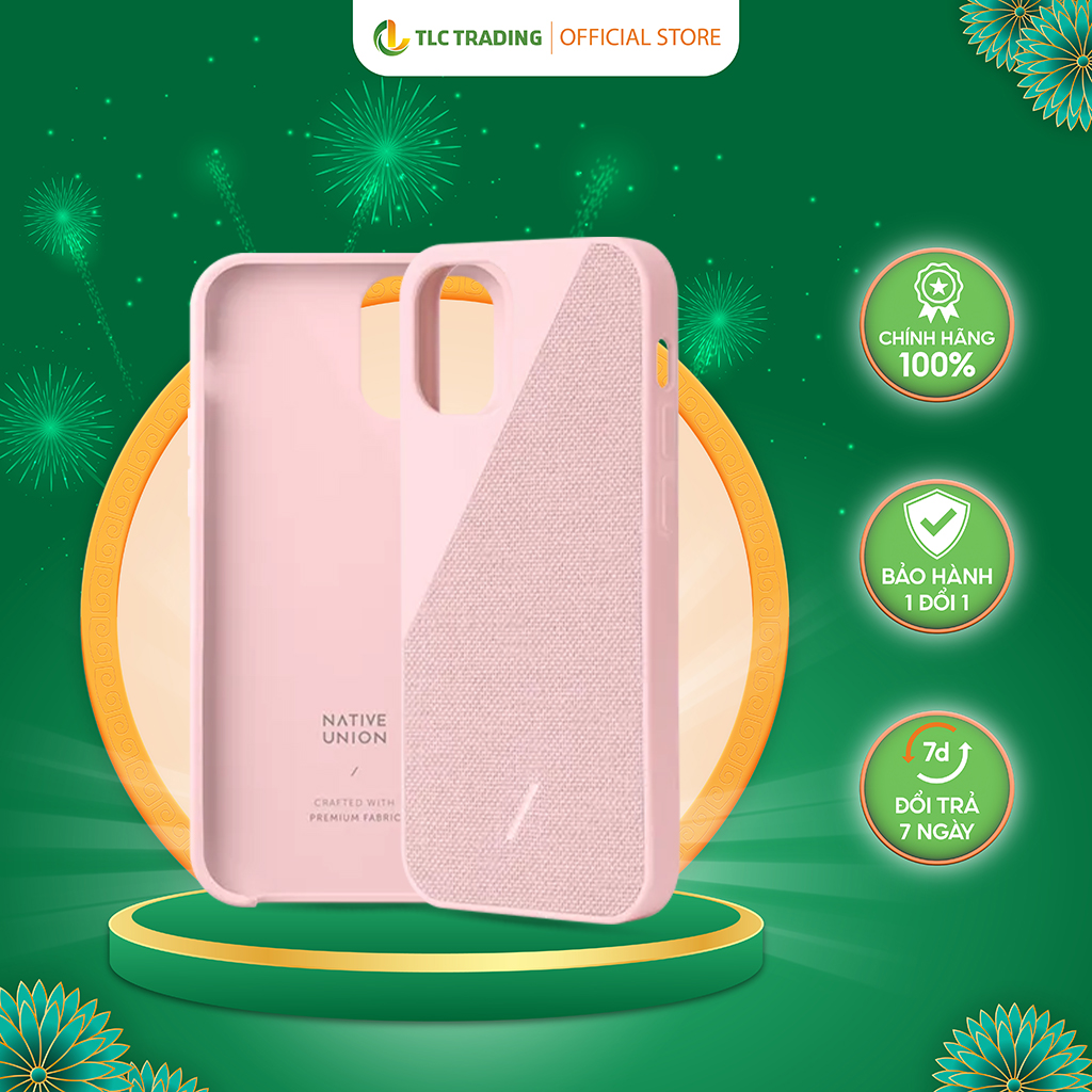 Ốp lưng dành cho iphone 12/ 12 pro native union clic canvas lớp lót mềm mại chống trầy xước máy