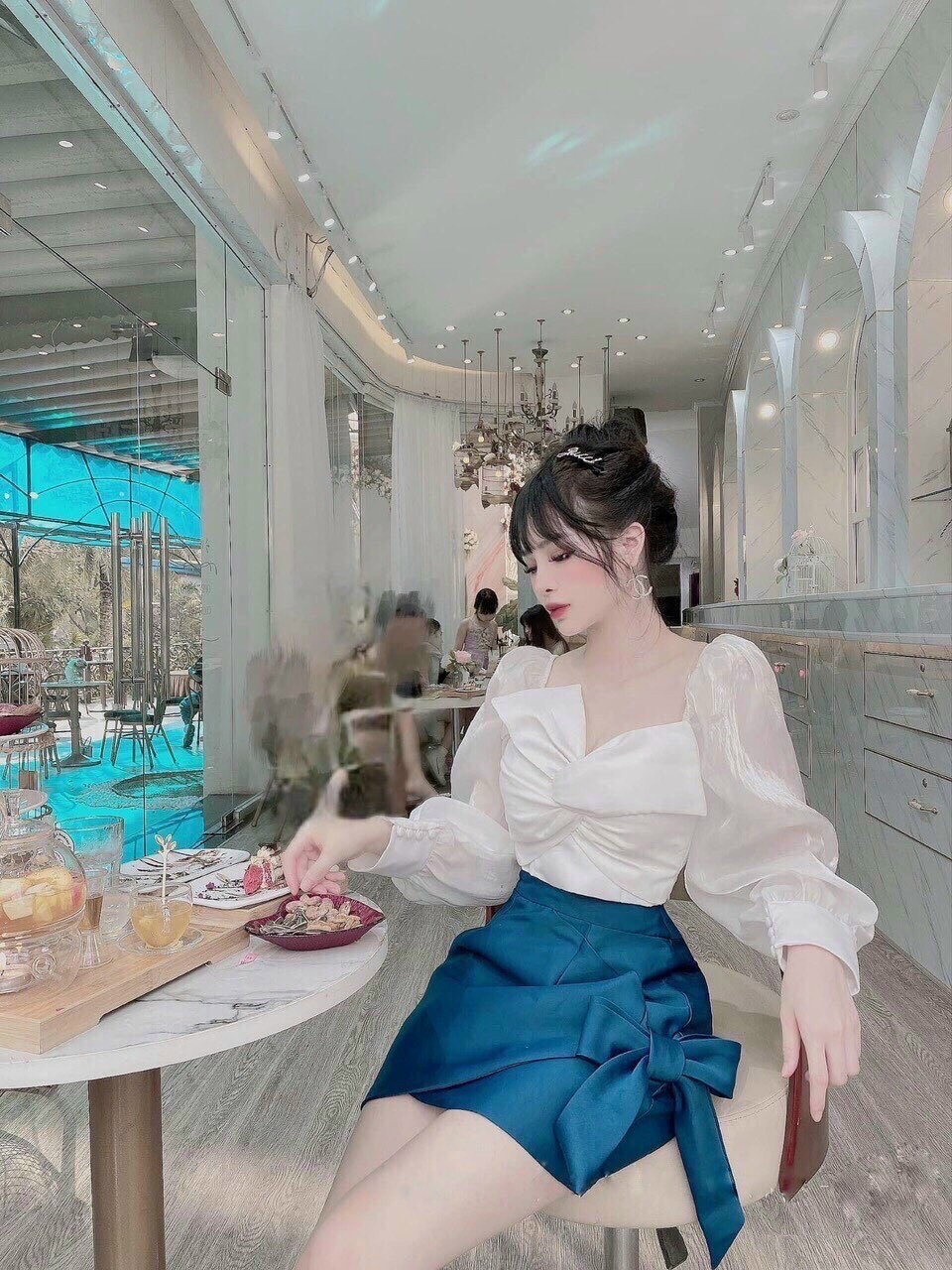 [HCM]HÀNG MỚI BamBoo Shop - SET ÁO VÀ CHÂN VÁY PHỐI NƠ MÀU SANG TRỌNG QCS