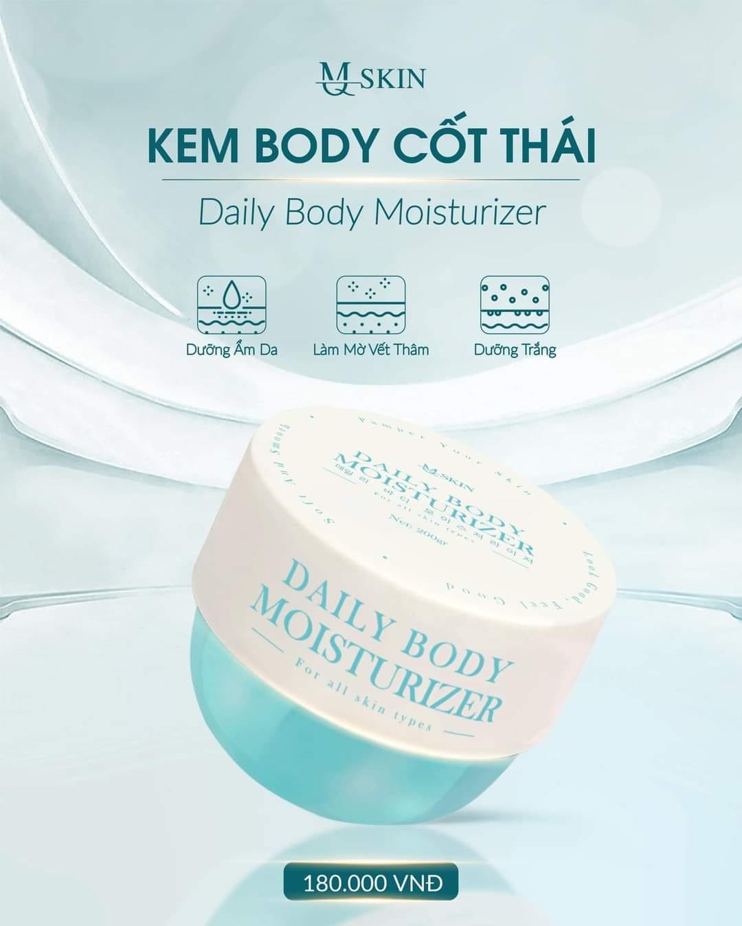 Kem body cốt thái MQ Skin - Daily Body Moisturizer MQSkin chính hãng