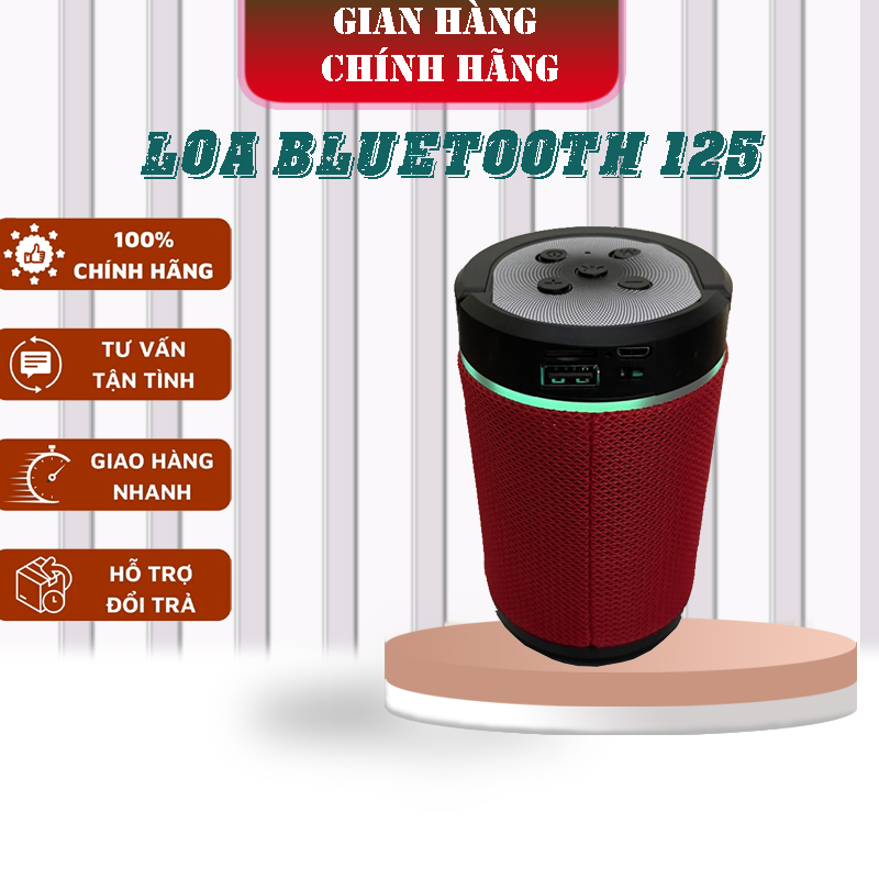 Loa Mini, Loa Bluetooth 125 Cao Cấp - Loa có thể chơi nhạc trong 10 giờ liên tiếp, Loa không dây nghe nhạc bass mạnh