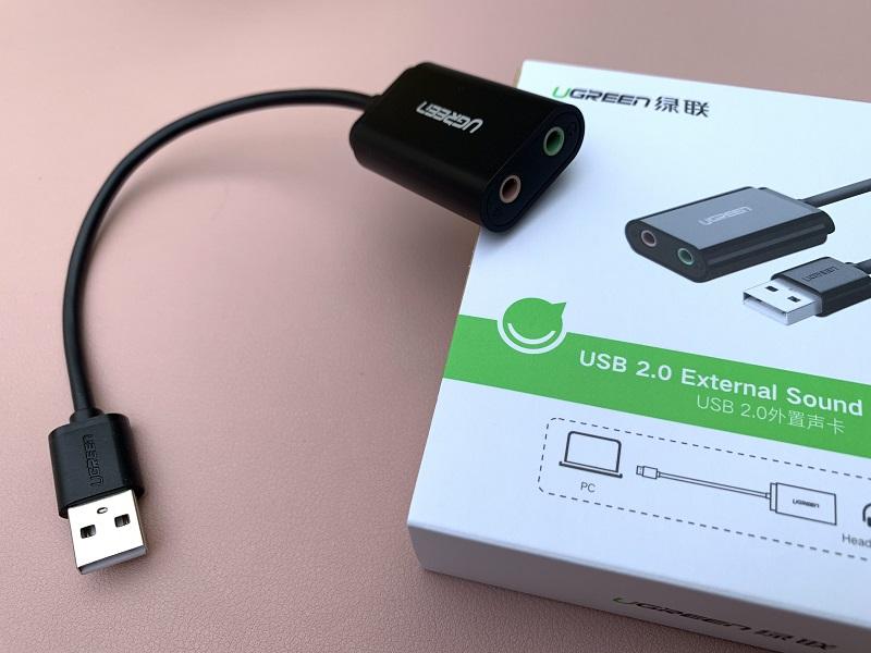 USB Sound Card Jack 3.5mm Headphone và Microphone Ugreen 30724 - UG30724