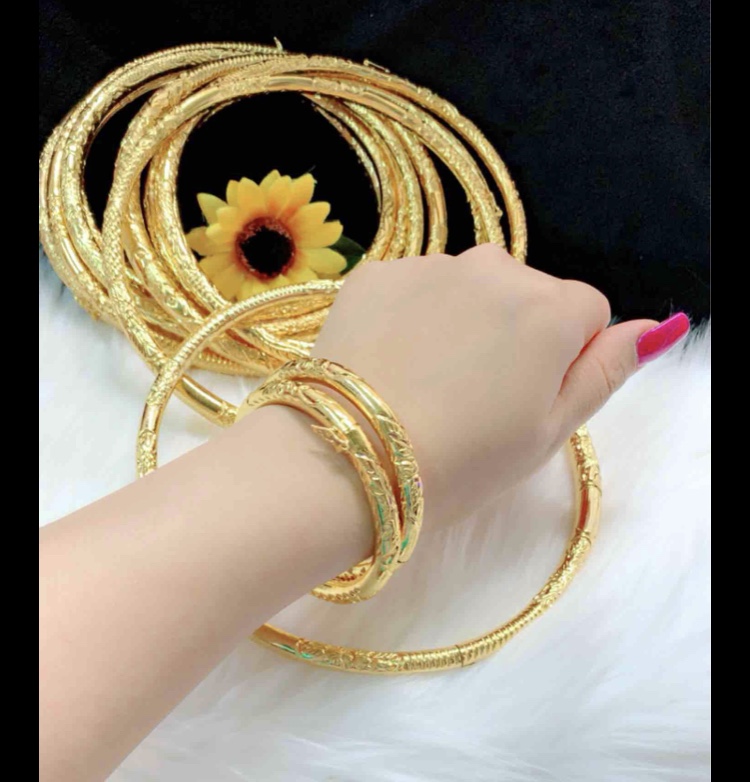 Cặp Vòng Cưới Mạ Vàng 24k Hình Phụng Hoàng