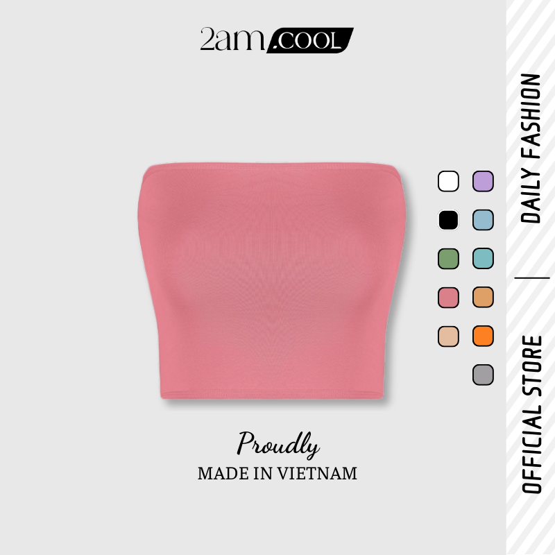 Áo ống croptop chất liệu cotton co dãn 4 chiều phiên bản premium chống nhăn 2am