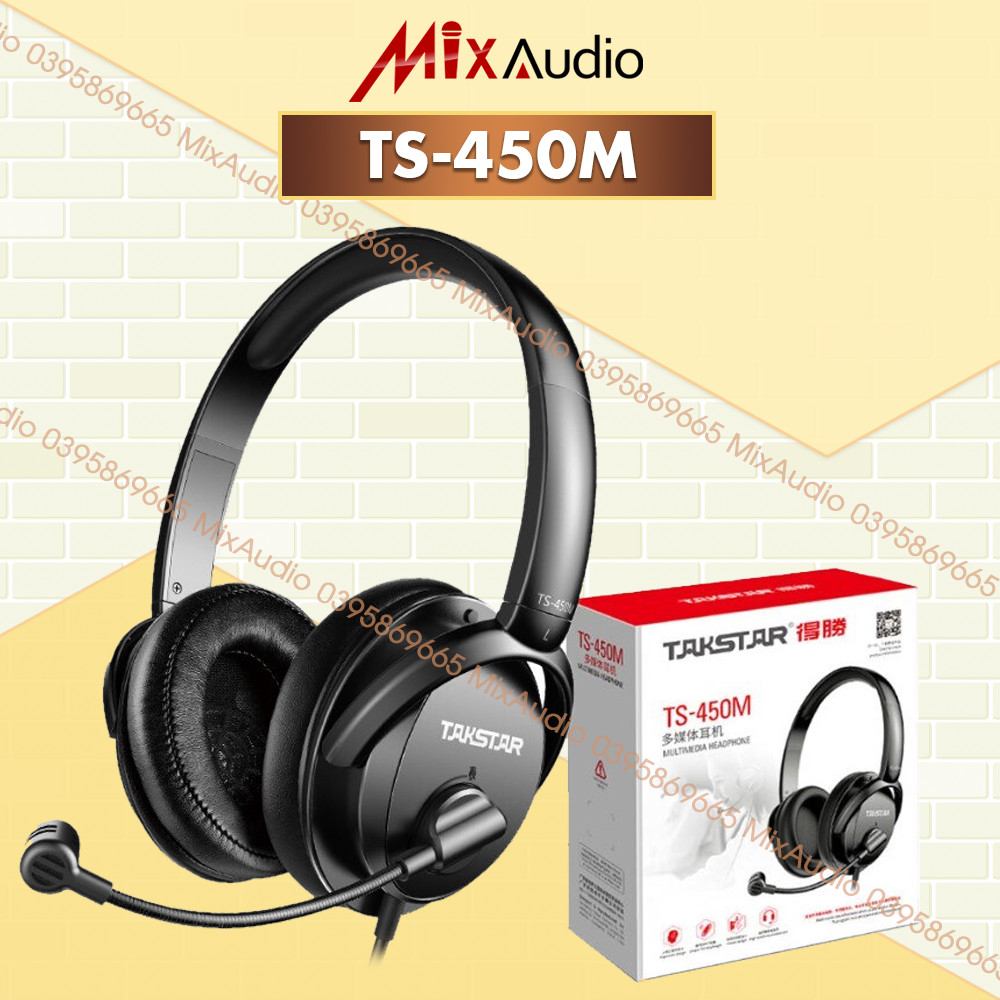 [HÔM NAY_VC10% đơn 49K - MAX 1 TRIỆU] Tai nghe kiểm âm CÓ MIC Takstar TS-450M chơi game, nghe nhạc, telesale hàng chính hãng