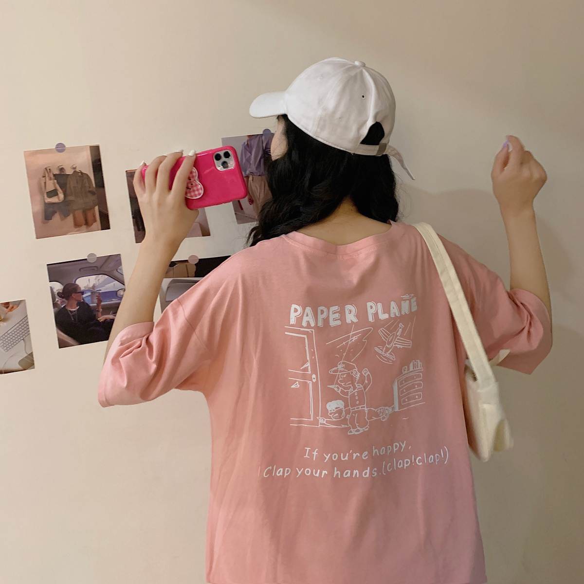 Áo thun tay lỡ paper plane unisex