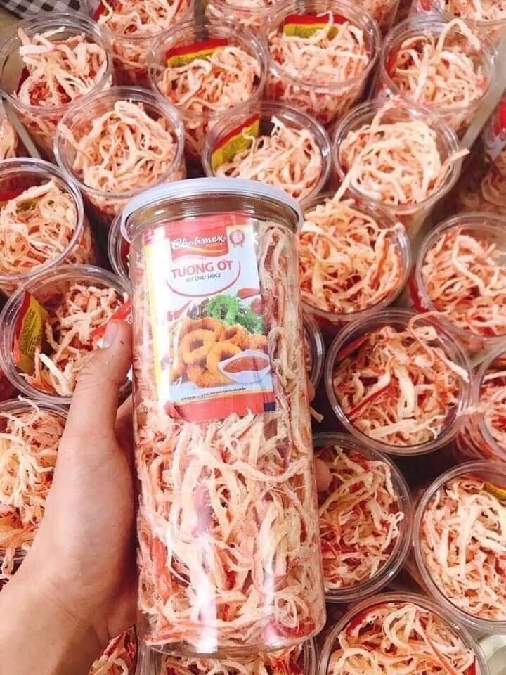 Mực xé sợi hấp cốt dừa đặc sản chuẩn vị thơm ngon chất lượng thượng hạng