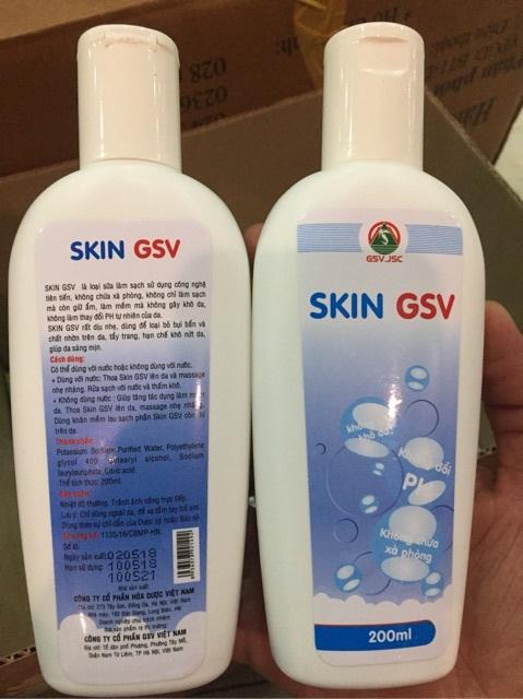Sữa tắm rửa mặt skin gsv 200ml.
