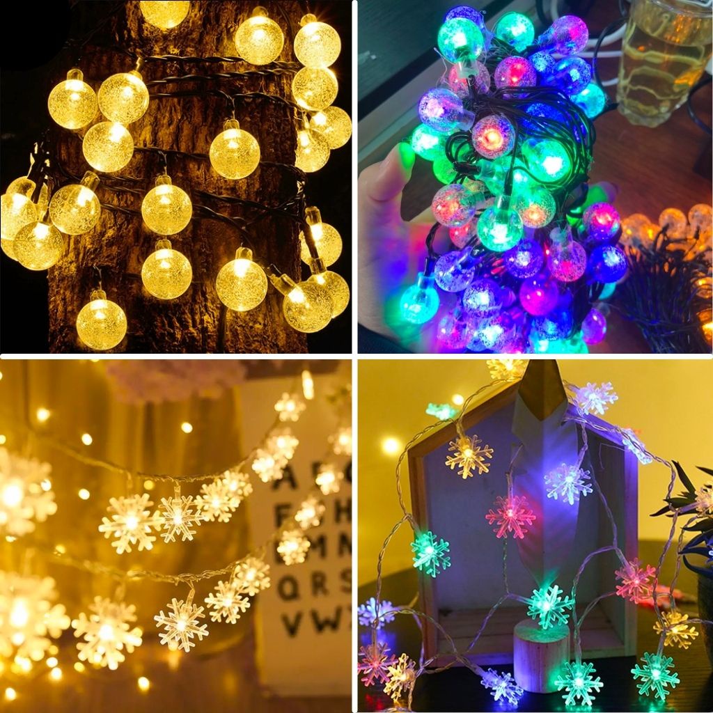 Dây đèn led cắm điện chớp nháy nhiều màu lựa chọn - dây dài