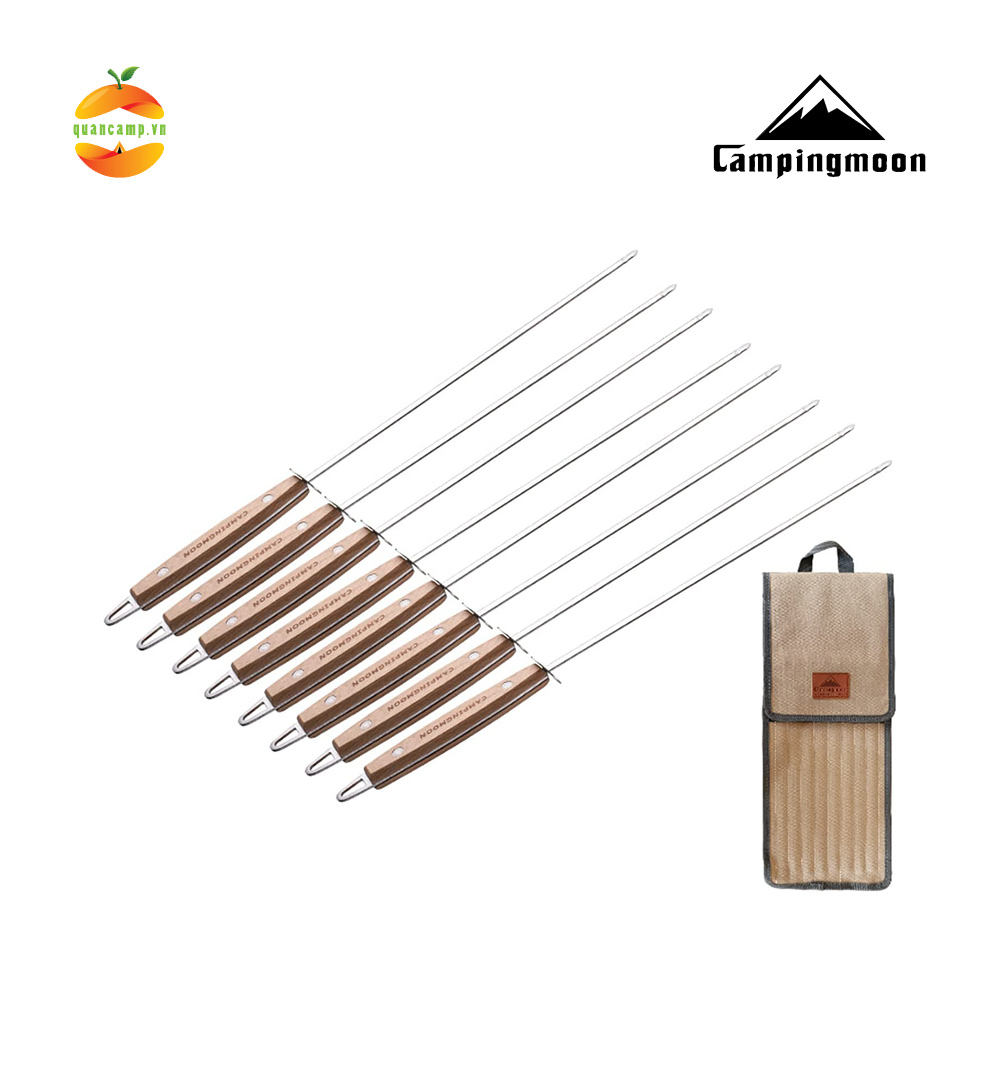 Bộ xiên nướng BBQ Campingmoon K480 Bộ 08 cái