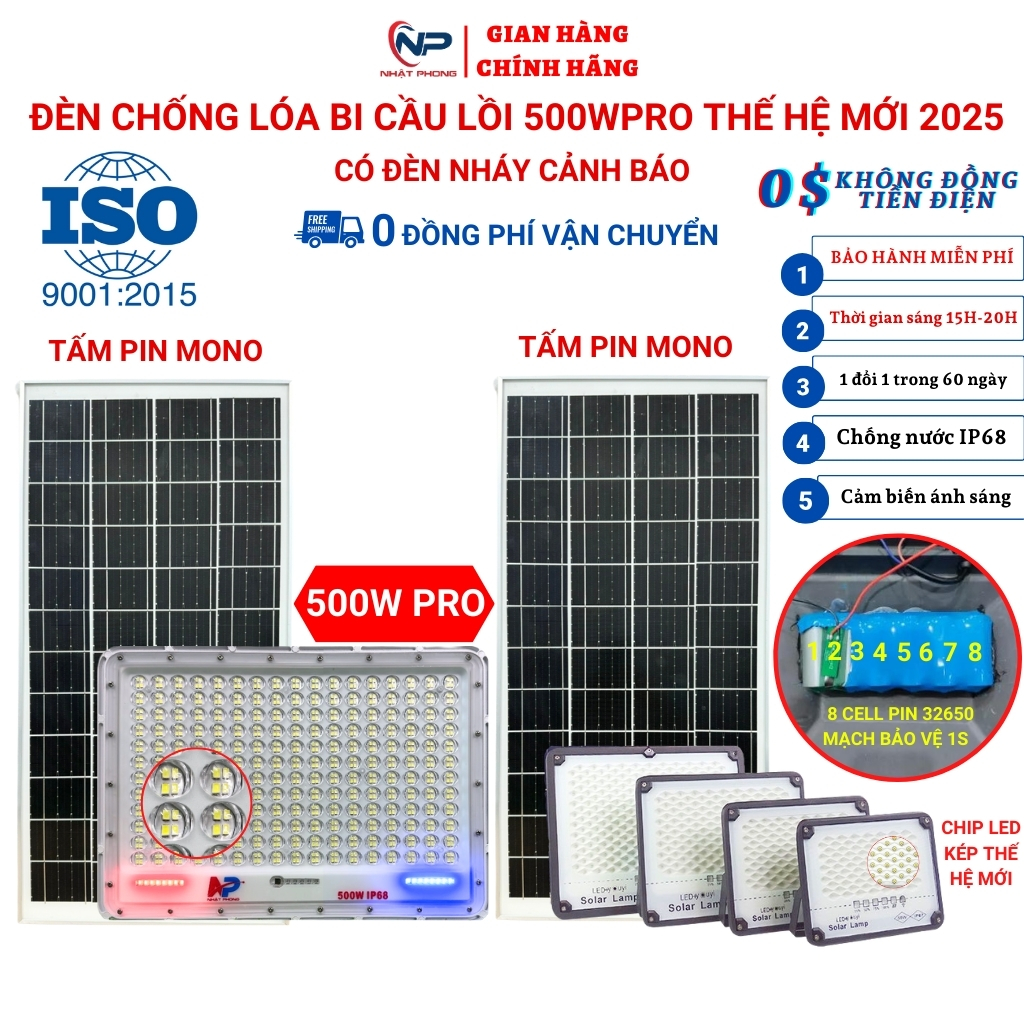 [0Đồng Vận Chuyển]Đèn led Năng Lượng Mặt Trời,đèn năng lượng mặt trời trong nhà,đèn năng lượng chống lóa 100W 200W 300W NHẬT PHONG SOLAR trang trí tết 2024 noel đèn cảm biến tự động sáng,Vỏ Nhôm,Dây Dài 5M Chống Nước IP67,BH 2 năm