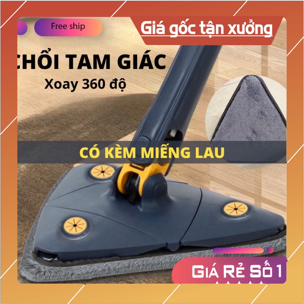 Chổi lau nhà tam giác tự vắt, xoay 360 độ thế hệ mới Chổi lau nhà tự vắt thông minh tam giác Chổi Lau Đa Năng Hình Tam Giác LA-03 Lau Cửa Kính Chổi lau nhà hình tam giác Cây Lau Nhà Tam Giác