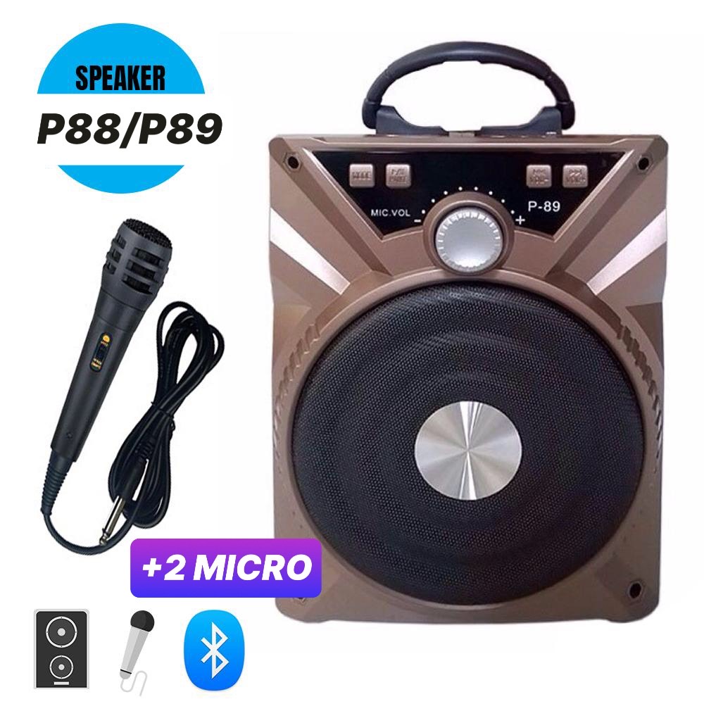 Loa di động bluetooth p88/p89 nghe nhạc hát karaoke trợ giảng chất lượng cao âm thanh siêu bass pin dùng cực lâu