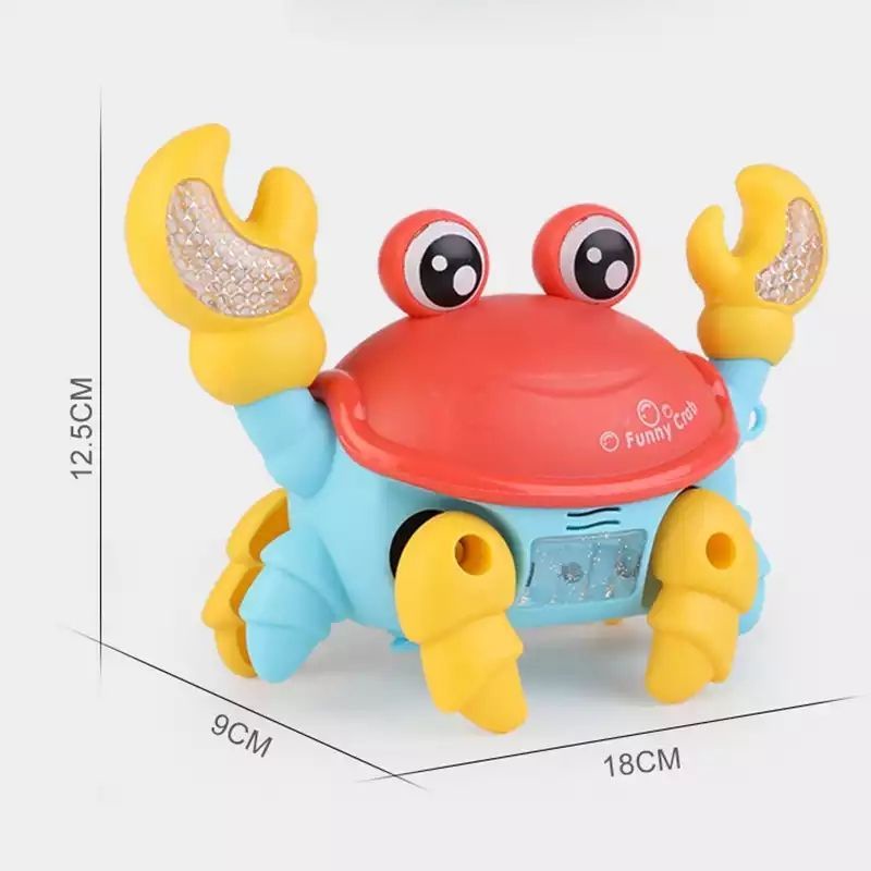 Đồ chơi mô hình cua chạy pin có đèn và nhạc vui nhộn cho bé
