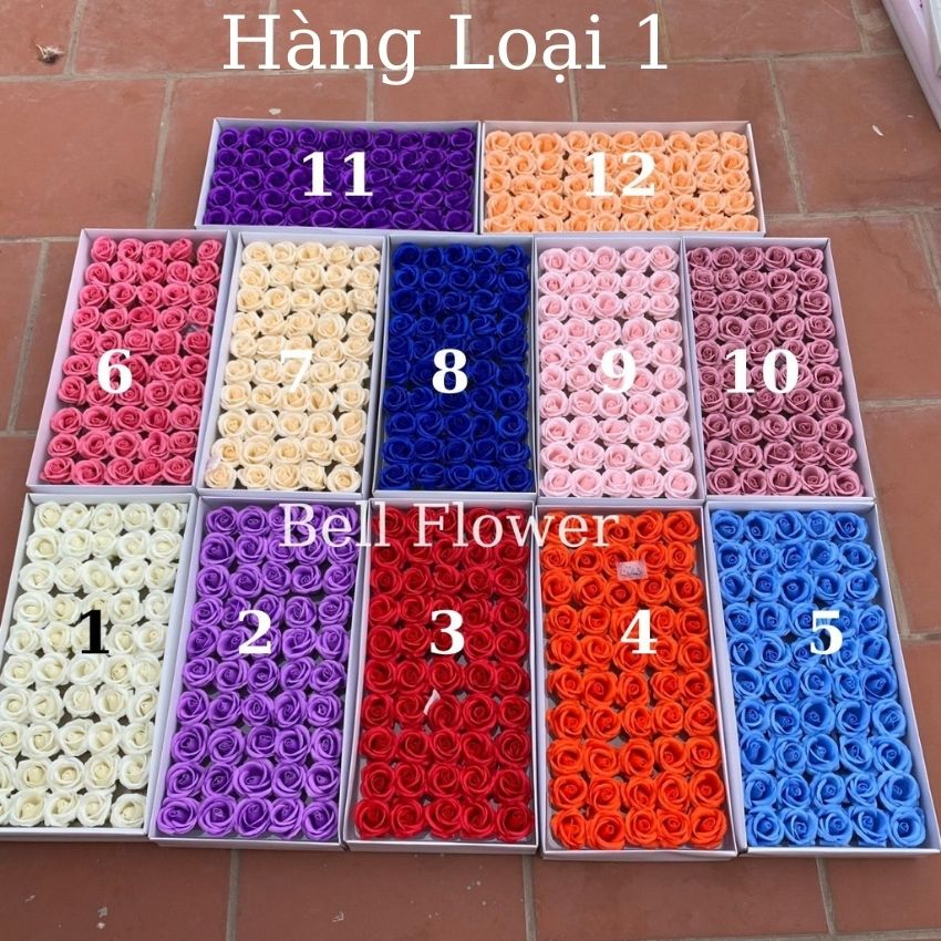 Hoa sáp 4 lớp đẹp vĩnh cửu, hộp hoa hồng sáp thơm hà nội 50 bông cao cấp bellflower