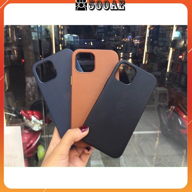 Ốp lưng da leather case magsafe cho iphone 12 pro max / 12 pro / 12