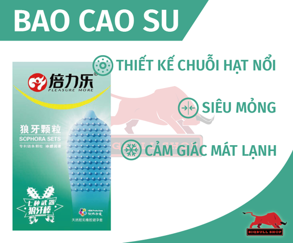 Bao cao su Pleasure More nhiều gai bao phủ toàn bộ - bigbullshop