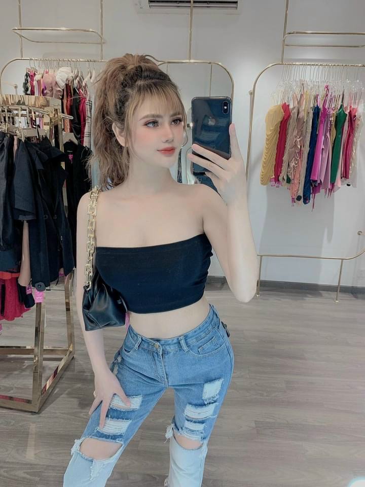 Áo thun nữ Kiểu ỐNG dễ thương, dễ phối đồ, vải gân, thiết kế thời trang