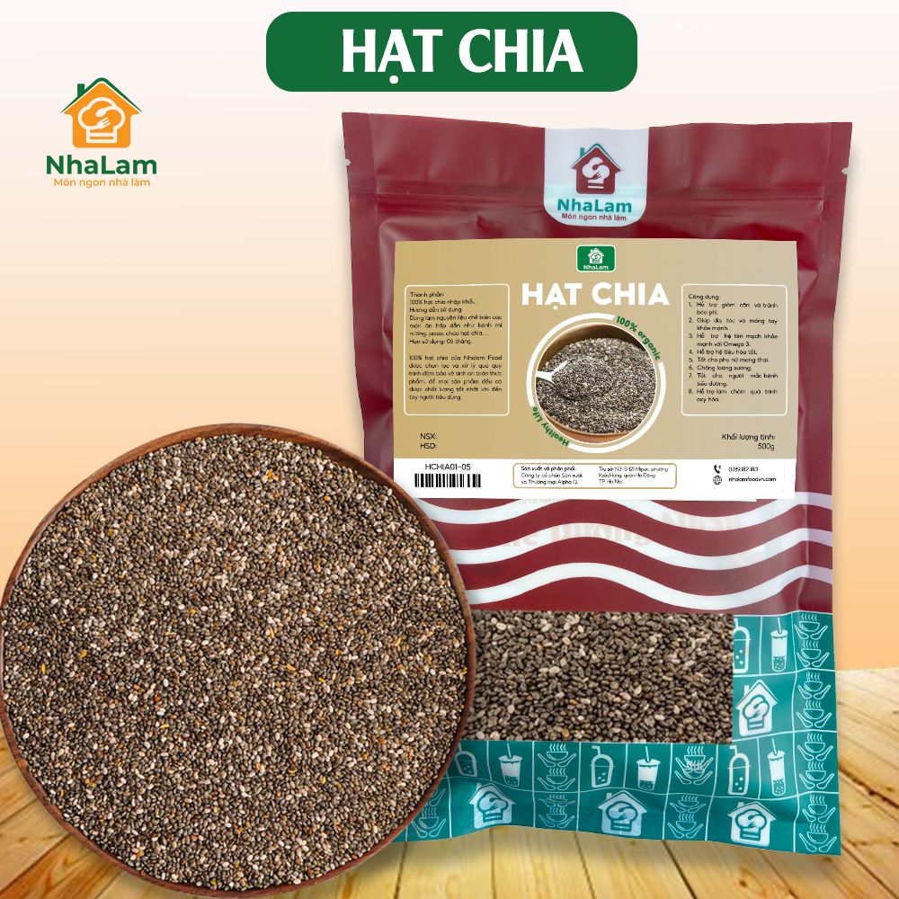 Hạt Chia Úc Organic Healthy Tốt Cho Sức Khoẻ NHALAM FOOD T1