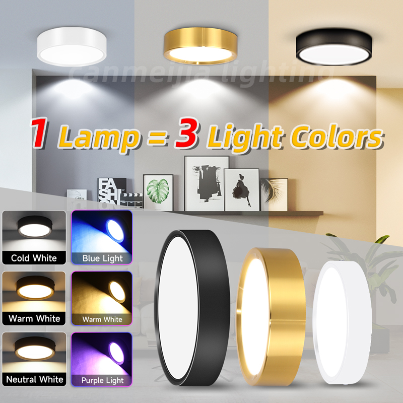 Đèn Âm Trần LED Đèn Âm Trần Gắn Trên Bề Mặt 220V-265V Đèn Âm Trần 5W 10W 15W 25W Đèn Âm Trần Đèn Chiếu Điểm, Thiết Bị Chiếu Sáng Trong Nhà Hình Tròn Bằng Nhôm Dành Cho Gia Đình